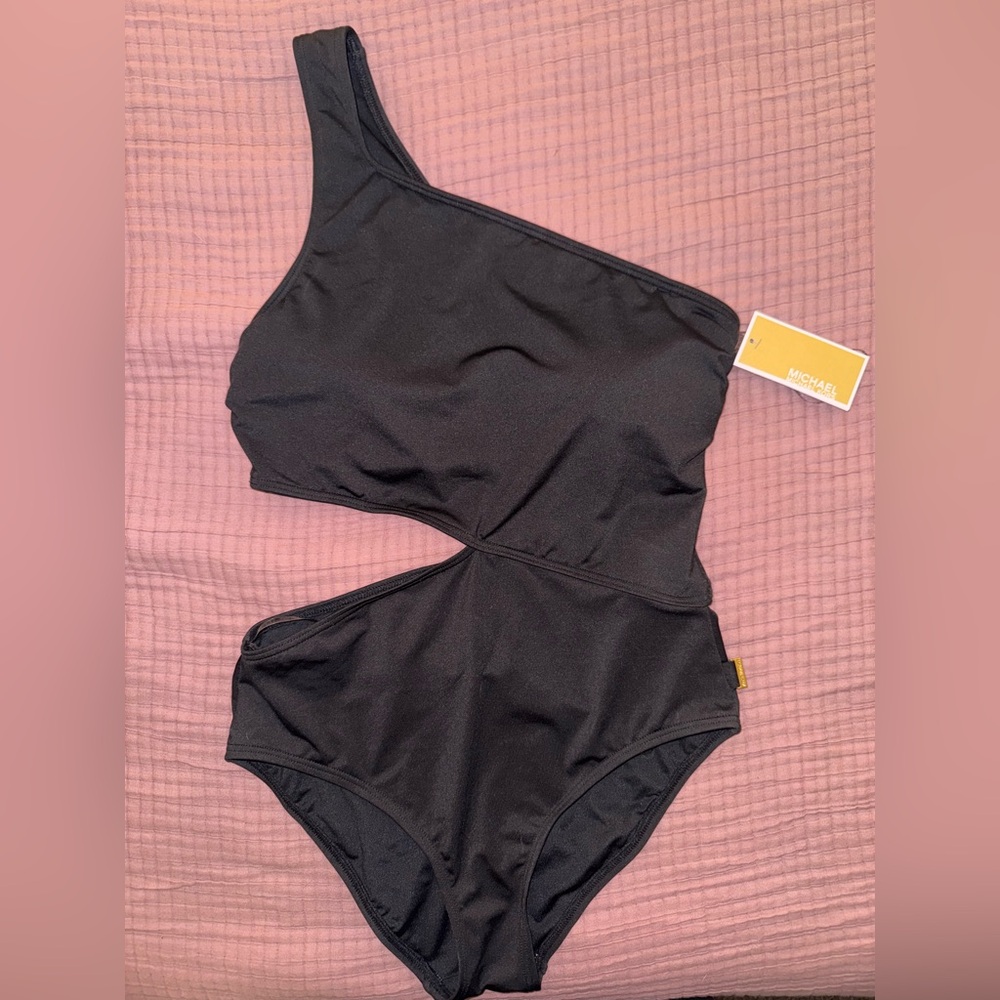 NWT “Michael Kors” One-Strap One-Piece w/ Side Cut-Out